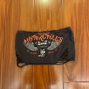 Gray Vintage Crop Top